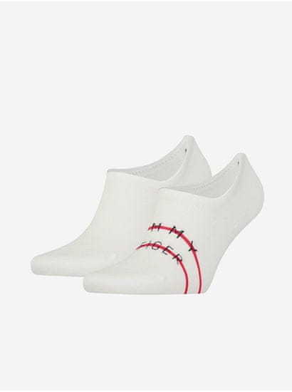 Tommy Hilfiger Súprava dvoch párov ponožiek v bielej farbe Tommy Hilfiger