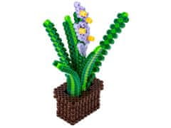 KECJA Zažehľovacie korálky 3D verzia, šablóna Kvetina Heather Lavender, sáčok, žehliaca podložka