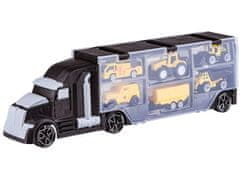 KECJA Čierny nákladný automobil, Transportér + osobné vozidlá, Otvoriteľný karavan, Stavebné vozidlá, Traktor, Jeep 6v1