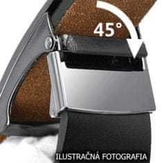 VegaLM Kožený opasok s brzdovým systémom 3.5cm - CLEAR v čiernej farbe