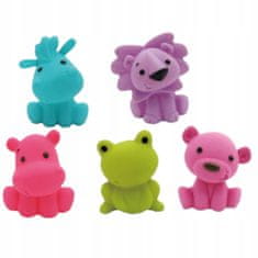 Luxma Gumené hračky do kúpeľa rôzne farby pískacie hračky do zoo 0019