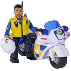 SIMBA Policajný motocykel Fireman Sam s figúrkou Malcolma + Akc