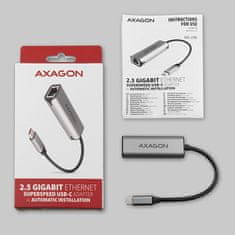 AXAGON ADE-25RC SUPERSPEED USB-C 3.2 Gen 1 2.5 Gigabit Ethernet 10/100/1000/2500 Mbit adaptér