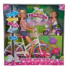 SIMBA Steffi a Evi Love Doll Jazda na bicykli 