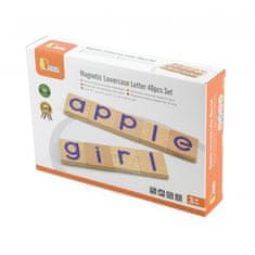 Viga Toys Sada drevených magnetických písmen 40 kusov