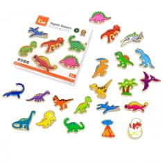Viga Toys Drevené magnety na chladničku Dinosaury 20 ks