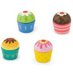 Viga Toys Drevené sušienky Cupcakes 4ks