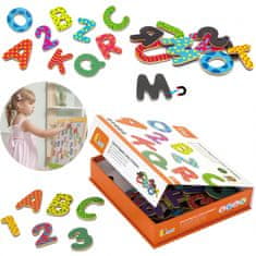 Viga Toys Drevená magnetická sada písmen a číslic