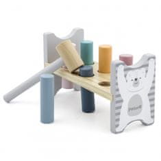 Viga Toys Drevená lavička s kladivom - PolarB Montessori