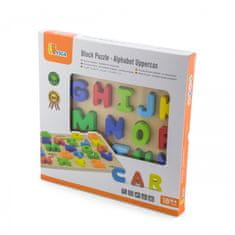 Viga Toys Vzdelávacie puzzle Drevené písmená abecedy Toys Montessori