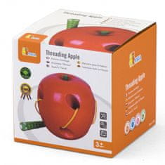 Viga Toys Drevené prepletené bludisko Vzdelávacie Montessori Červ v jablku