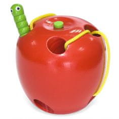 Viga Toys Drevené prepletené bludisko Vzdelávacie Montessori Červ v jablku