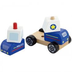 Viga Toys Drevené policajné auto pre najmenšie deti