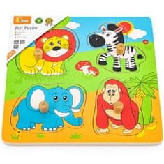 Viga Toys Drevené puzzle Zoo Surprise Puzzle