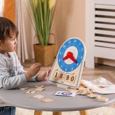 Viga Toys Drevené hodiny Učiace sa hodiny Montessori