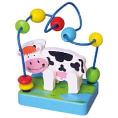 Viga Toys Drevené bludisko Motor Loop Little Cow