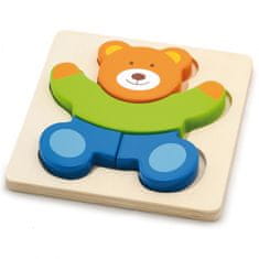 Viga Toys Prvé drevené puzzle s medvedíkom