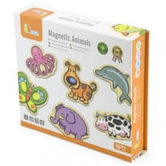 Viga Toys Drevené magnety Zvieratá sada 20 kusov