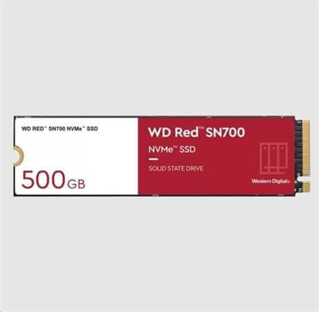WD RED SSD NVMe 500 GB PCIe SN700, Geb3 8 GB/s, (R:3430/W: 2600 MB/s) TBW 1000