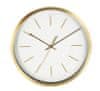 SEGNALE Nástenné hodiny so zlatým rámom 25 cm biela KO-837362230bila