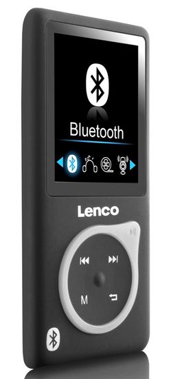 LENCO Xemio-768 Grey - MP3/MP4 prehrávač s Bluetooth a Micro SD kartou 8 GB v balení