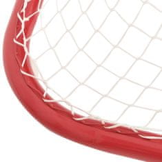 Vidaxl Hokejová bránka červeno-biela 183x71x122 cm polyester