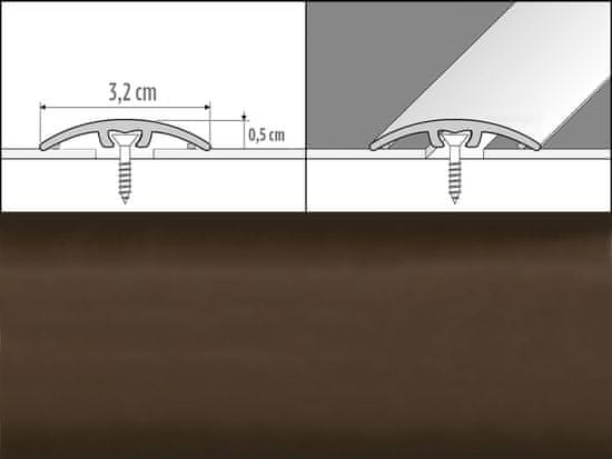 Effector Prechodové lišty A66 - NARÁŽACIE šírka 3,2 x výška 0,54 x dĺžka 93 cm - bronz