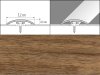 Prechodové lišty A66 - NARÁŽACIE šírka 3,2 x výška 0,54 x dĺžka 93 cm - merbau
