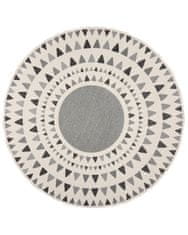 Flair Kusový koberec Dauntless Shadow Rays Grey – na von aj na doma 160x160 (priemer) kruh