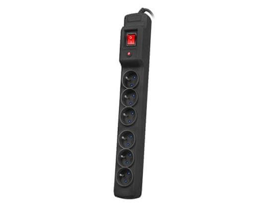 Armac SURGE PROTECTOR MULTI M6 3M 6X FRENCH OUTLETS BLACK