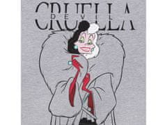 Disney 101 Dalmatians Cruella de Vil Grey dámske bavlnené tričko s krátkym rukávom S