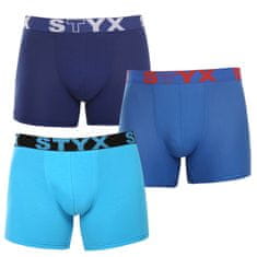 Styx 3PACK pánske boxerky long športová guma viacfarebné (3U96789) - veľkosť XL