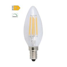 Diolamp LED Filament Candle žiarovka číra C35 5W/230V/E14/2700K/680Lm/360°/Dim