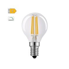 Diolamp LED Filament Mini Globe žiarovka číra P45 5W/230V/E14/4000K/690Lm/360°