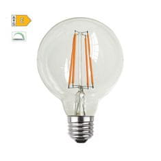 Diolamp LED Globe Filament žiarovka číra G95 10W/230V/E27/2700K/1220Lm/360°/Dim