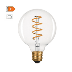 Diolamp LED Spiral Filament žiarovka Globe číra G95 4W/230V/E27/1800K/300Lm/360°/Dim