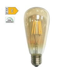 Diolamp LED Filament žiarovka Amber ST64 8W/230V/E27/2700K/920Lm/360°/Step Dim