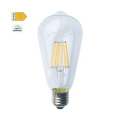 Diolamp LED Filament žiarovka číra ST64 8W/230V/E27/2700K/940Lm/360°/Step Dim