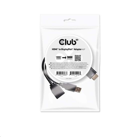 Club 3D Adaptér HDMI 1.4 na DisplayPort 1.1 (M/F), USB napájanie CAC-2330, 18cm