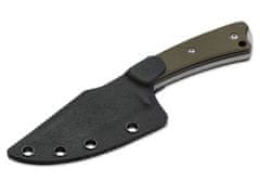 Böker Plus 02BO005 Piranha malý vonkajší nôž 7,5 cm, zelená, G10, puzdro Kydex, adaptér