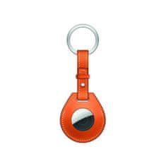 Coteetci Kožené puzdro na kľúče pre AirTag (oranžové) 86003-OR