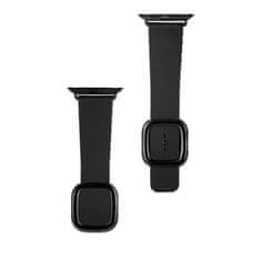 Coteetci Kožený magnetický remienok pre Apple Watch 42 / 44mm čierny (COTEetCI Nobleman) WH5201-KK