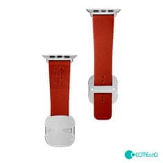 Coteetci Kožený magnetický remienok pre Apple Watch 42 / 44mm červený (COTEetCI Nobleman)
