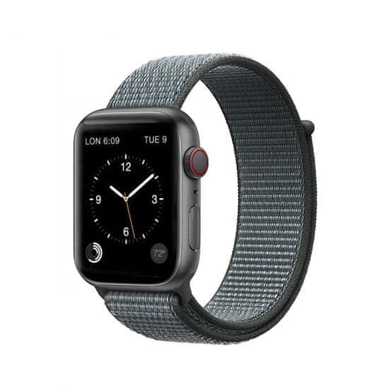Coteetci Remienok na suchý zips pre Apple Watch 42 / 44mm - šedý WH5226-FH