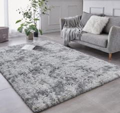 Huňatý koberec Mäkký koberec SVETLO ŠEDÝ PLYŠOVÝ PLYŠ plyšový koberec 120x170 cm Koberec s dlhým vlasom Shaggy