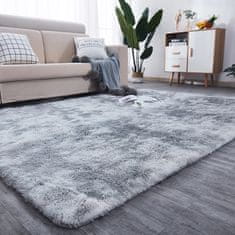 Huňatý koberec Mäkký koberec SVETLO ŠEDÝ PLYŠOVÝ PLYŠ plyšový koberec 120x170 cm Koberec s dlhým vlasom Shaggy