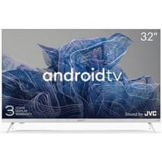 KIVI - 32', HD, Google Android TV, biela, 1366x768, 60 Hz, Sound by JVC, 2x8W, 33 kWh/1000h, BT5, HDMI ports 3