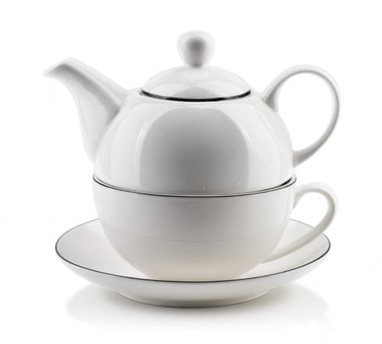 Affekdesign Čajník so šálkou čaju pre jednu osobu Laury white