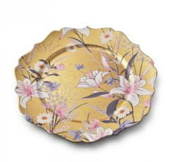 Mondex Dekoratívny tanier Blanche Colours XXXIV 33 cm s kvetmi