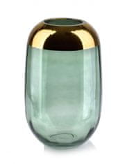 Mondex Sklenená váza Serenite 26 cm zelená